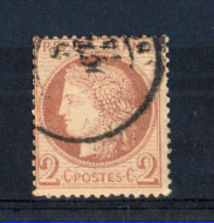 1871/75 - LOTTO/FRA51U - FRANCIA - 2c. ROSSO BRUNO CERERE - USATO