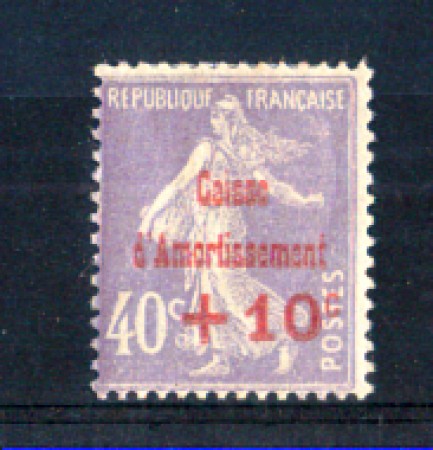 1928 - LOTTO/FRA249L - FRANCIA - +10 SU 40c. CASSA D'AMMORTAMENTO  - LING.