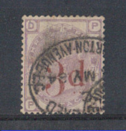 1883 - LOTTO/3519 - GRAN BRETAGNA - 3d. SU 3p. VIOLETTO - TAV. 2