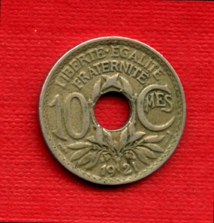 1921 - LOTTO/M21729 - FRANCIA - 10 CENTESIMI MONOGRAMMA