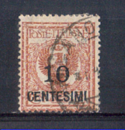 1923 - LOTTO/REG138U - REGNO - 10c. SU 2c. ROSSO BRUNO - USATO