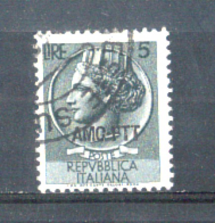 1953 - LOTTO/10342U - TRIESTE A - 5 LIRE ITALIA TURRITA  USATO