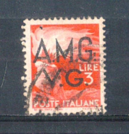 1945 - LOTTO/AMG15U - VENEZIA GIULIA - 3 LIRE DEMOCRATICA USATO