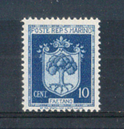 1945 - LOTTO/RSM279L - SAN MARINO - 10c.  STEMMA  LING.