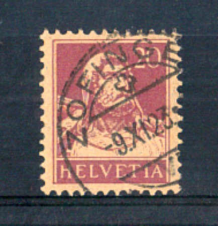 1916 - LOTTO/SVI162U - SVIZZERA - 20c. LILLA SU CAMOSCIO - USATO