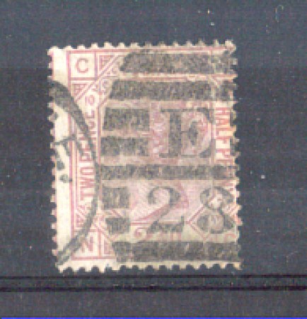 1875 - LOTTO/11195 - GRAN BRETAGNA - 2,5p. ROSA  TAVOLA 10 - USATO