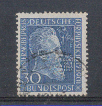 1951 - LOTTO/3183B - GERMANIA FEDERALE - 30p. RONTGEN - USATO