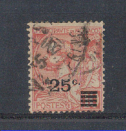 1922 - LOTTO/8493U - MONACO - 25 SU 10c. ROSA - USATO