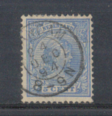 1891 - LOTTO/3586BU - OLANDA - 5c. AZZURRO - USATO
