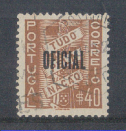 1938 - LOTTO/PORTS1 - PORTOGALLO - SERVIZIO 40c. BRUNO - USATO