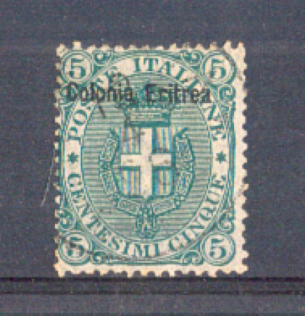 1893 - LOTTO/ERIT3U - ERITREA - 5c. VERDE - USATO