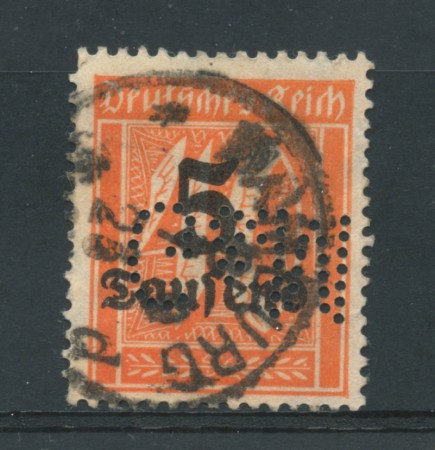 1923 - LOTTO/17863P - GERMANIA REICH - 5T. SU 40P. - USATO PERFIN