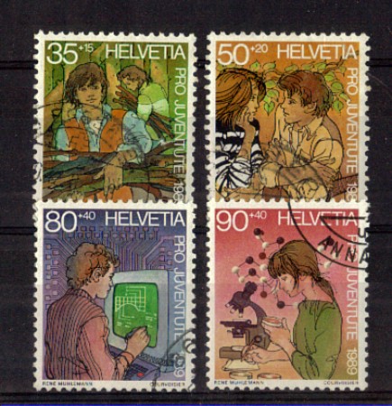 1989 - LOTTO/SVI1336CPU - SVIZZERA - PRO JUVENTUTE 4v. - USATI