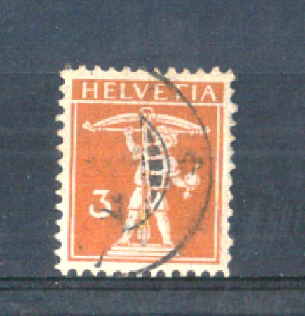 1916 - LOTTO/SVI158U - SVIZZERA - 3c. GIALLO BRUNO - USATO
