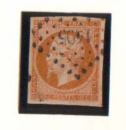 1853 - LBF/2260 -  FRANCIA - 10c. BRUNO CHIARO - USATO