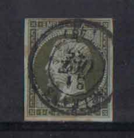 1853/1860 - LOTTO/3616 - FRANCIA - 1c. VERDE BRONZO NAPOLEONE -
