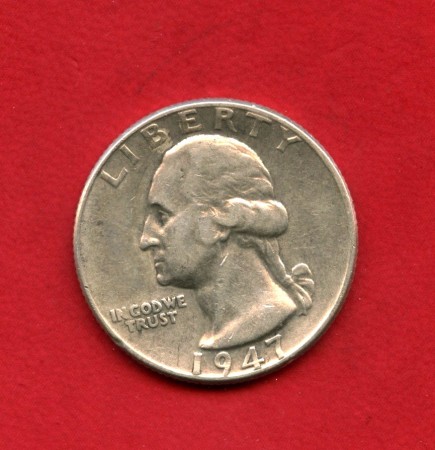 1947- STATI UNITI - LOTTO/M47557 - 1/4 DI DOLLARO ARGENTO WASHINGTON