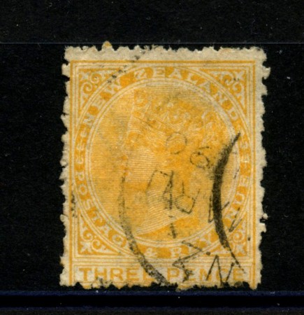 1882 - NUOVA ZELANDA - LOTTO/39319 - 3p. GIALLO BRUNO - USATO