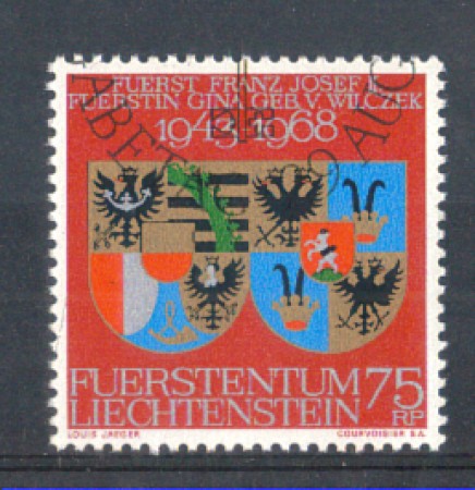 1968 - LOTTO/LIE450U - LIECHTENSTEIN - NOZZE D'ARGENTO - USATO