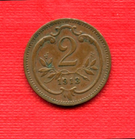 1913 - LOTTO/M20690 - AUSTRIA - 2 HELLER BRONZO
