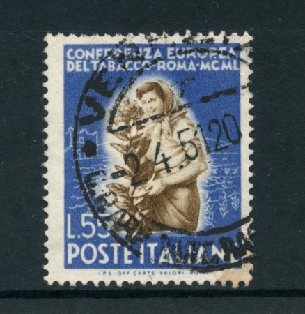 1950 - REPUBBLICA - 55 LIRE TABACCO - USATO - LOTTO/12601G