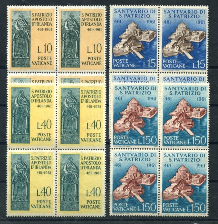 1961 - LOTTO/5878Q - VATICANO - SAN PATRIZIO 4v. - QUARTINE