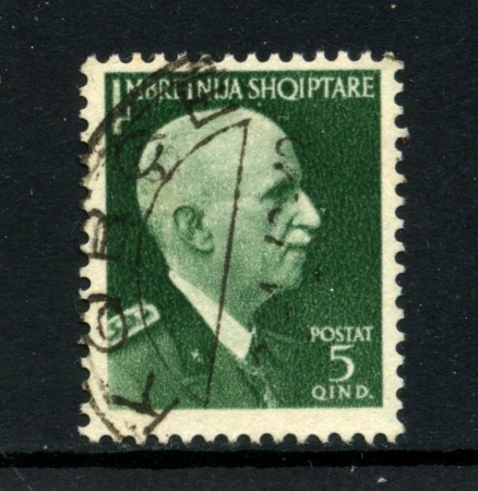 1939/40 - ALBANIA ITALIANA - 5q. RE VITTORIO EMANUELE - USATO - LOTTO/29599