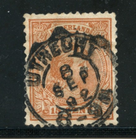 1891 - LOTTO/21265 - OLANDA - 15c. BRUNO GIALLO - USATO
