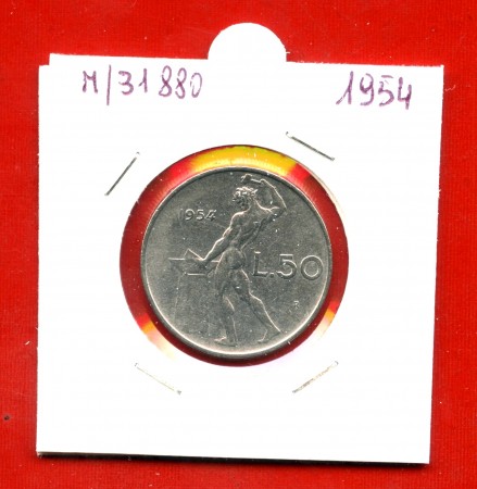 1954 - REPUBBLICA - 50 LIRE VULCANO I° TIPO - LOTTO/M31880