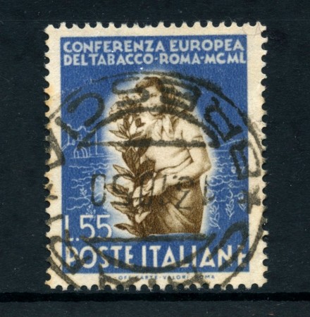 1950 - REPUBBLICA - 55 LIRE TABACCO - USATO - LOTTO/12601E
