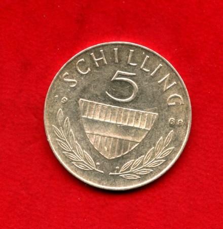 1968 - AUSTRIA - LOTTO/47751 - 5 SCELLINI ARGENTO