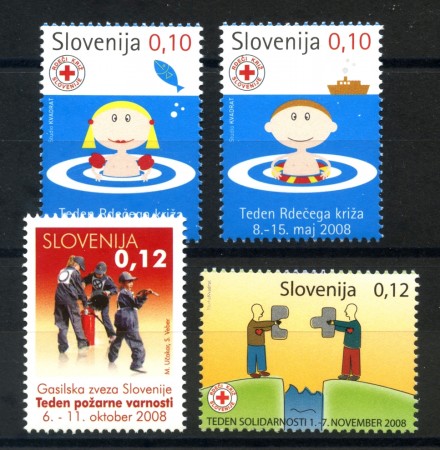 2008 - SLOVENIA - BENEFICENZA 4v. - NUOVO - LOTTO/34392