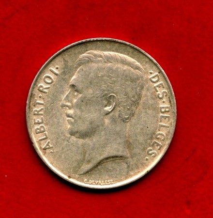 1914 - BELGIO - LOTTO/M48075 - 1 FRANCO ARGENTO RE ALBERTO