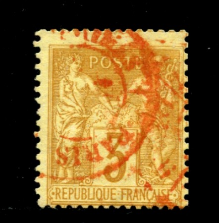 1877/80 - LOTTO/12867 - FRANCIA - 3c.  BISTRO GIALLO - USATO