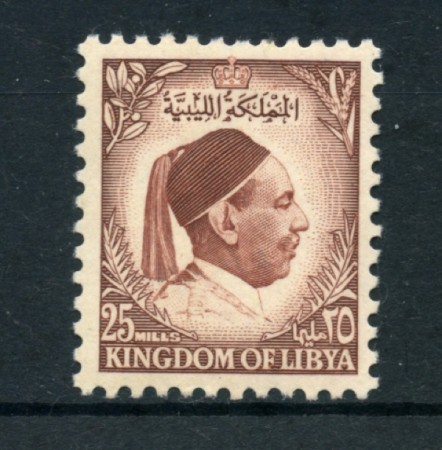 1952 - LOTTO/21524 - LIBIA - 25m. BRUNO RE IDRISS - NUOVO