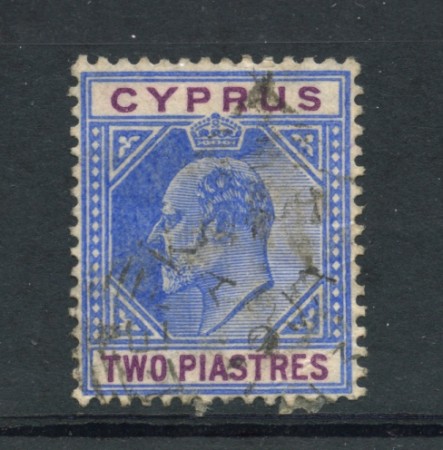1903 - LOTTO/20602 - CIPRO - 2p. AZZURRO E LILLA - USATO