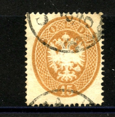 1863 - LOMBARDO VENETO - LOTTO/40584 - 15 SOLDI  BRUNO - USATO