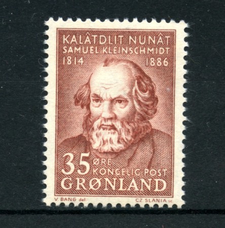GROENLANDIA - 1964 - LOTTO/21970 - 35 o. SAMUEL P. KLEINSCHMIDT - NUOVO