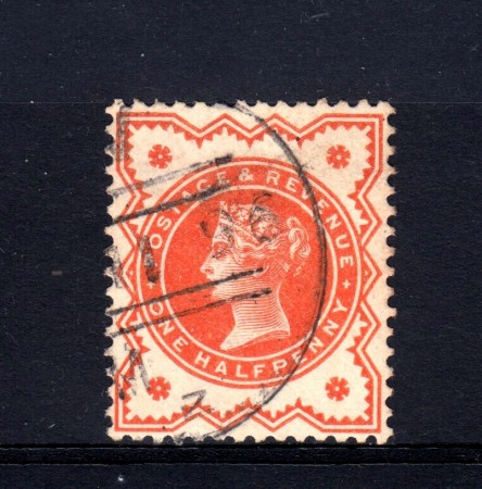 1887/900 - GRAN BRETAGNA - 1/2 d. ROSSO - USATO - LOTTO/32080