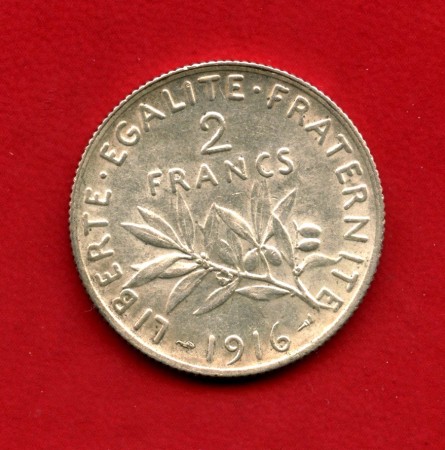 1916 - FRANCIA - LOTTO/M39182 - 2 FRANCHI ARGENTO SEMINATRICE
