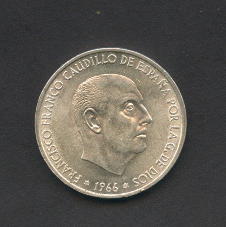 1966 - LOTTO/M17764 - SPAGNA - 100 PESETAS F.FRANCO ARGENTO