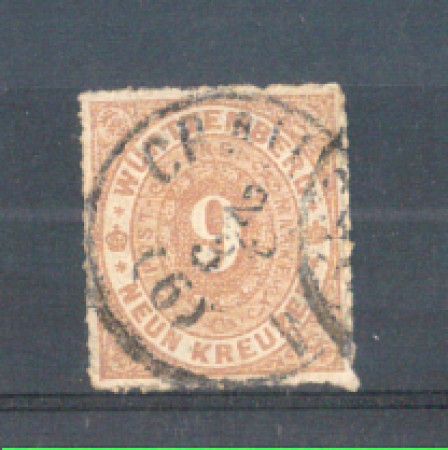 WURTTEMBERG - 1869 - LBF/2376 - 9k. BISTRO - USATO