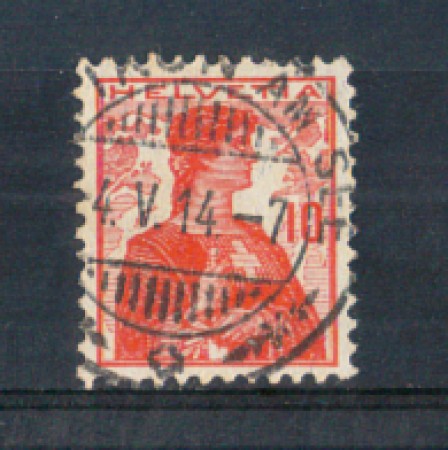 1909 - LOTTO/SVI131U - SVIZZERA - 10c. ROSSO - USATO