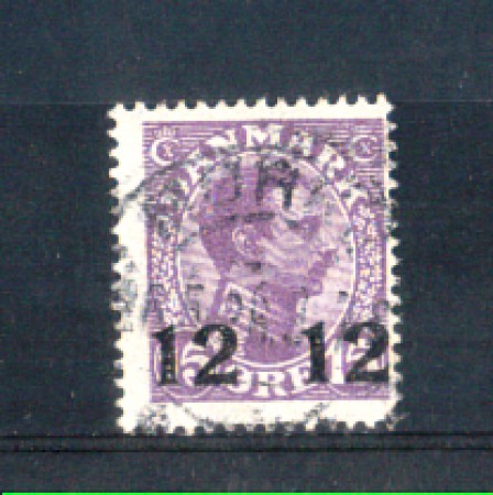 1926 - LOTTO/DAN171U - DANIMARCA - 12 su 15 ore VIOLETTO - USATO