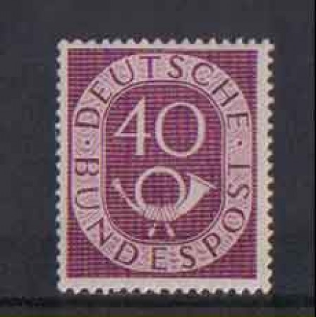 1951 - LOTTO/3755 - GERMANIA FEDERALE - 40p. CORNO DI POSTA