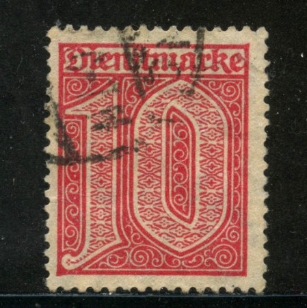 1920/21 - GERMANIA REICH SERVIZI - 10p. ROSSO - USATO - LOTTO/29240