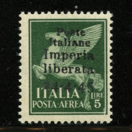 IMPERIA - 1945 - LOTTO/12392 - 5 LIRE POSTA AEREA SOPRASTAMPATO - NUOVO