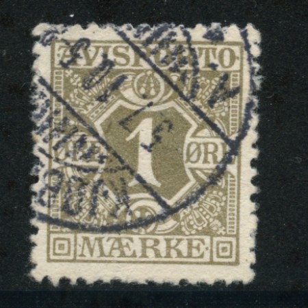 1907 - LOTTO/20512 - DANIMARCA - 1 ora FRANCOBOLLO PER GIORNALI - USATO