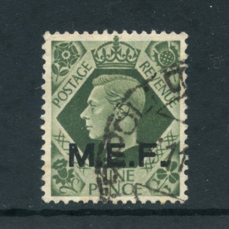 1943/47 - LOTTO/23655 - COLONIE OCCUPAZIONE INGLESE - 9p. VERDE OLIVA - USATO