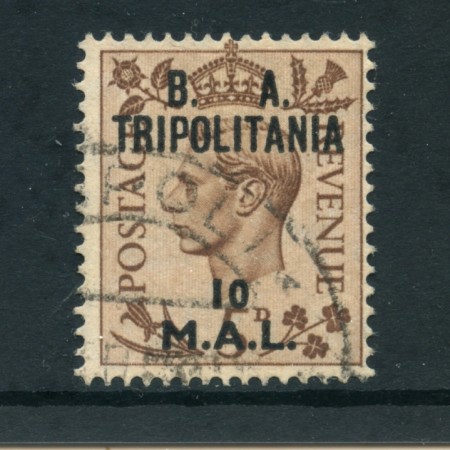 1950 - LOTTO/23684 - B.A. TRIPOLITANIA - 10 M. SU 5p. BRUNO - USATO